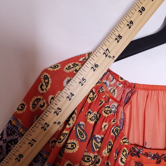 Free People Top Small Colorful Floral Positano Off Shoulder - Picture 8 of 11